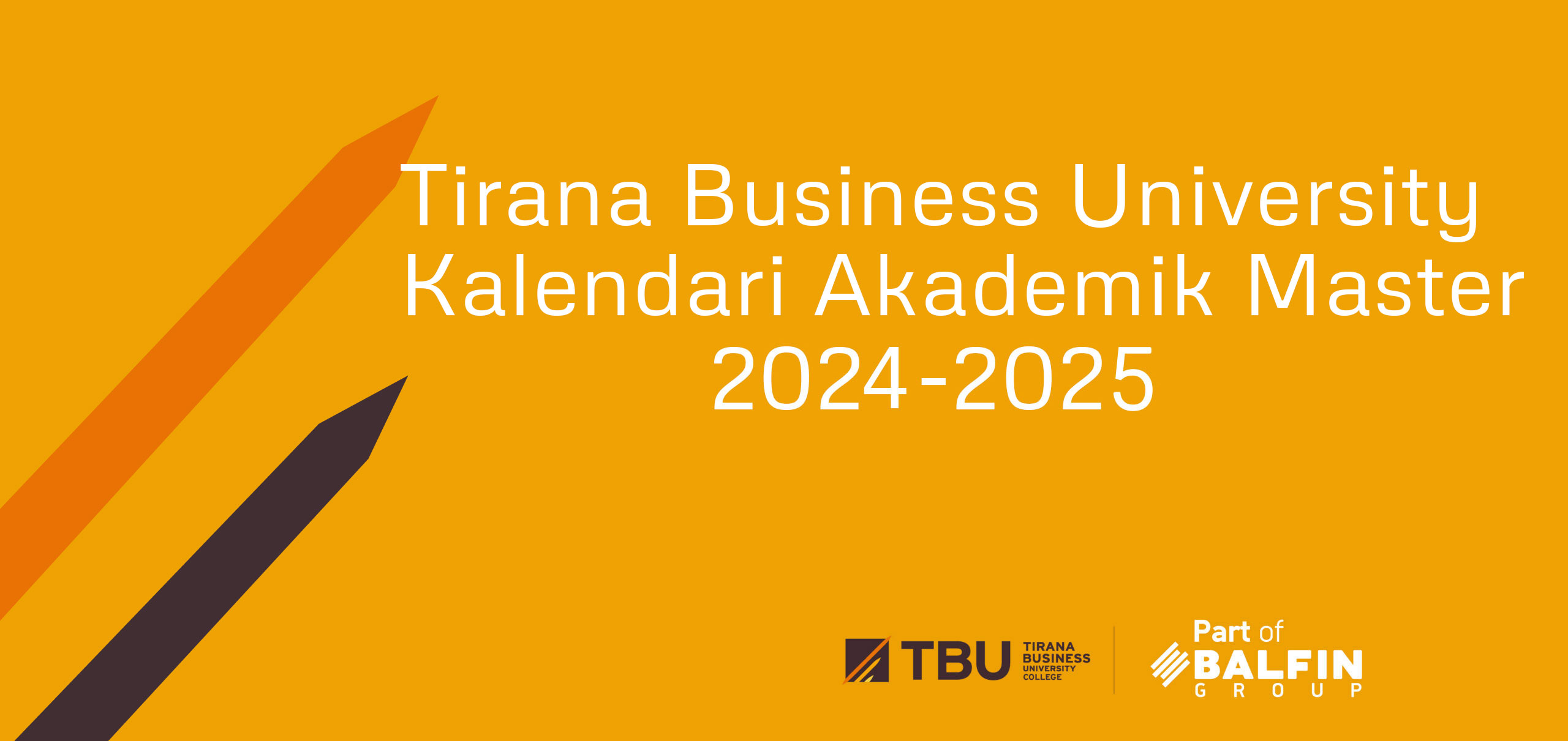 TBU – Kalendari akademik Master për vitin 2024-2025